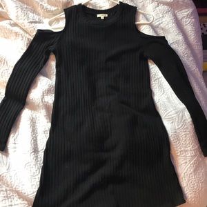 Cold Shoulder Black Dress